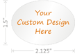 Custom Design Hardhat Labels Oval