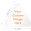 Custom Design Hardhat Labels Triangle