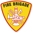 Fire Brigade Triangle Hard Hat Decal