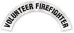 Volunteer Firefighter Rocker Hard Hat Decals