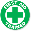 First Aid Trained Hard Hat Labels