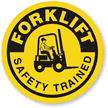 Forklift Safety Trained Hard Hat Labels