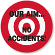 Our Aim No Accidents Hard Hat Labels