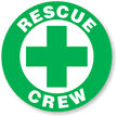 Rescue Crew Hard Hat Labels