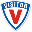 Visitor Triangle Hard Hat Decal