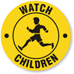 Watch Children Hard Hat Label