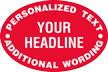 Add Headline With Personalized Text Custom Hard Hat Decal