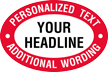 Add Headline With Personalized Text Custom Hard Hat Decal