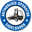 Sideloader Authorized Operator Hard Hat Decals