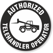 Authorized Telehandler Operator Hard Hat Decals