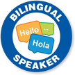 Bilingual Speaker Hard Hat Decals