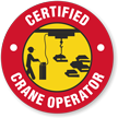 Certified Crane Operator Hard Hat Decals