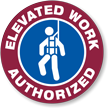 Elevated Work Authorized Hard Hat Decals