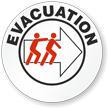 Evacuation Hard Hat Stickers