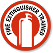 Fire Extinguisher Trained Hard Hat Decals
