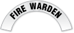 Fire Warden Reflective Hard Hat Decal