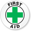 First Aid Hard Hat Stickers