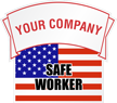 Safe Worker Add Your Company Name Custom Hard Hat Decal