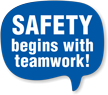 Safety Begins With Teamwork Hard Hat Decals