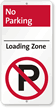 No Parking Loading Zone Sign