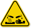 ISO Corrosive Materials Symbol Warning Sign