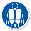 Life Jacket Required ISO Sign