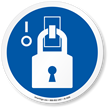 Lock Out ISO Circle Sign