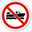 No Row Boating ISO Sign