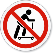No Scooters ISO Prohibition Sign