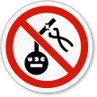 No Tampering Meter Symbol ISO Prohibition Circular Sign