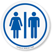 Restrooms Symbol ISO Circle Sign