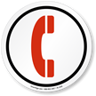 Telephone Symbol ISO Circle Sign