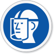 Wear Faceshield ISO Circle Sign
