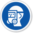 Wear Full Face Respirator ISO Sign