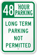 48 Hour Time Limit Parking Sign