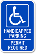 Handicapped Parking Permit Required Sign