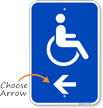 Accessible Handicap Arrow Sign (With Graphic)