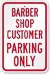 Customer Parking Sign