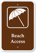 Beach Access Campground Park Sign