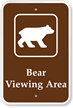 Bear Viewing Area   Campground & Park Sign