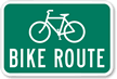 Bike Route With Graphic   Bike Route Sign