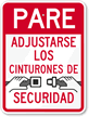 Pare   Adjustarse Los Cinturones De Securidad Sign