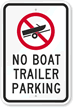 No Boat Trailer Parking Sign