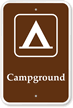 Campground Park Sign with Graphic