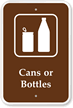 Cans Or Bottles Campground Sign