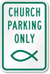 Church Parking Sign