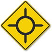 Circular Intersection Symbol Sign