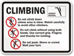 Climbing Rules Sign