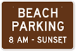 Custom Time Limit Beach Parking Sign