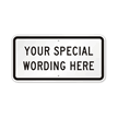 Customizable Horizontal Black Template Parking Sign
